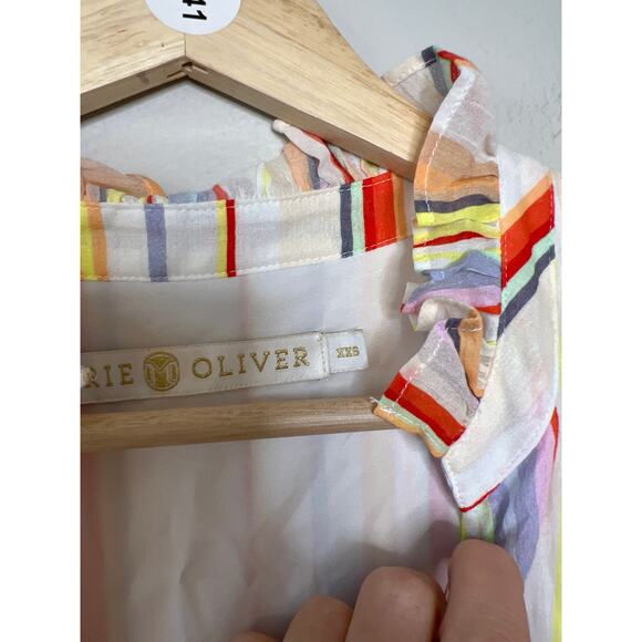 NEW Marie Oliver Farah Tier Maxi Cream Multicolor Striped Maxi Dress Size: XXS - Picture 5 of 7